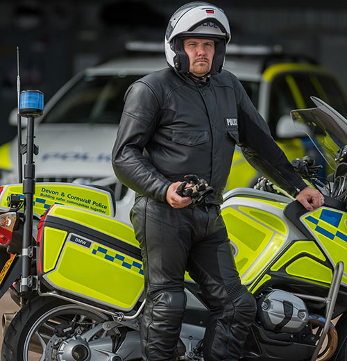 BKS Leather Police motorbike leathers